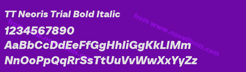 TT Neoris Trial Bold ItalicPreview TT Neoris Trial Bold ItalicPreview