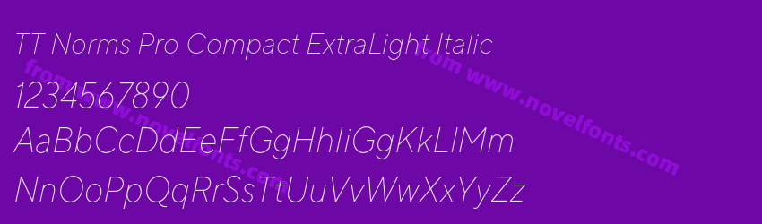 TT Norms Pro Compact ExtraLight ItalicPreview TT Norms Pro Compact ExtraLight ItalicPreview