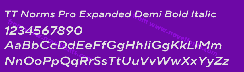 TT Norms Pro Expanded Demi Bold ItalicPreview TT Norms Pro Expanded Demi Bold ItalicPreview