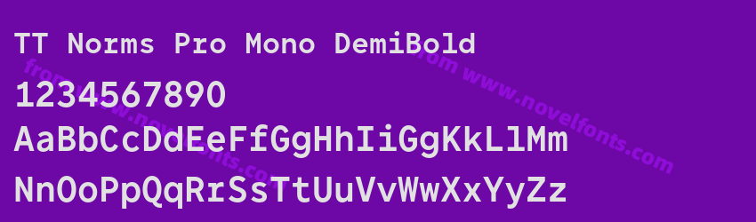 TT Norms Pro Mono DemiBoldPreview TT Norms Pro Mono DemiBoldPreview