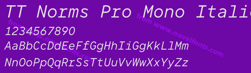 TT Norms Pro Mono ItalicPreview TT Norms Pro Mono ItalicPreview