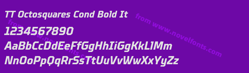 TT Octosquares Cond Bold ItPreview TT Octosquares Cond Bold ItPreview