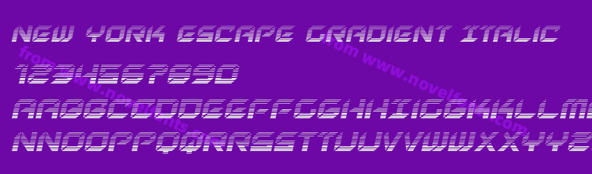 New York Escape Gradient ItalicPreview