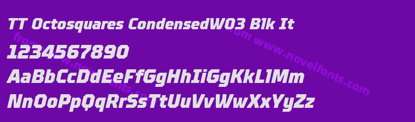 TT Octosquares CondensedW03 Blk ItPreview TT Octosquares CondensedW03 Blk ItPreview