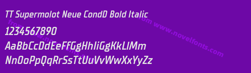 TT Supermolot Neue CondD Bold ItalicPreview TT Supermolot Neue CondD Bold ItalicPreview