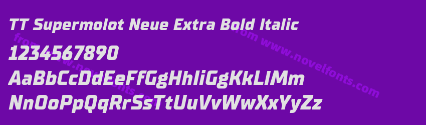 TT Supermolot Neue Extra Bold ItalicPreview TT Supermolot Neue Extra Bold ItalicPreview