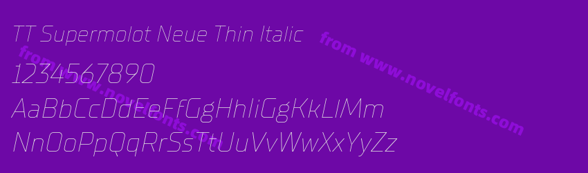 TT Supermolot Neue Thin ItalicPreview TT Supermolot Neue Thin ItalicPreview