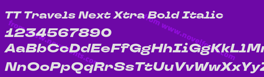 TT Travels Next Xtra Bold ItalicPreview TT Travels Next Xtra Bold ItalicPreview