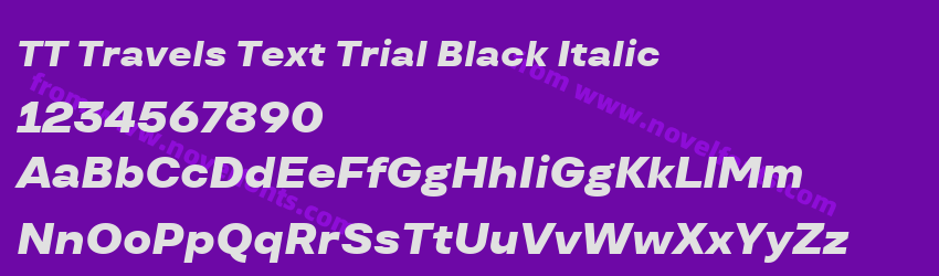 TT Travels Text Trial Black ItalicPreview TT Travels Text Trial Black ItalicPreview