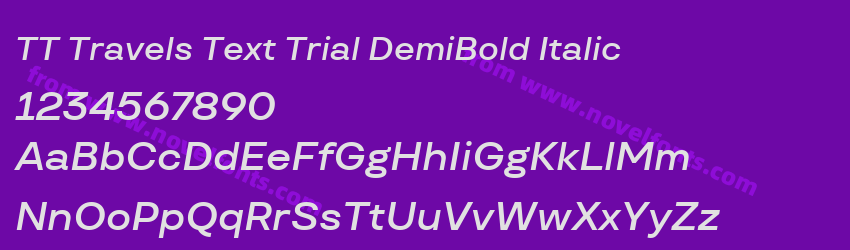 TT Travels Text Trial DemiBold ItalicPreview TT Travels Text Trial DemiBold ItalicPreview