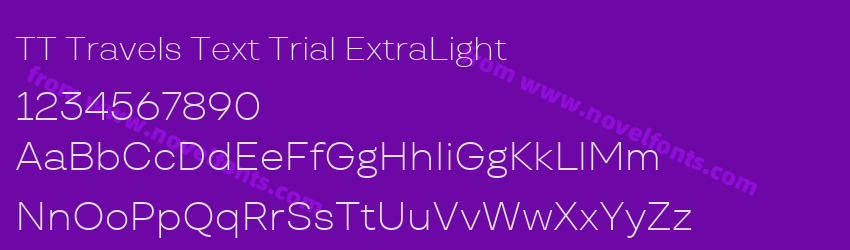 TT Travels Text Trial ExtraLightPreview TT Travels Text Trial ExtraLightPreview