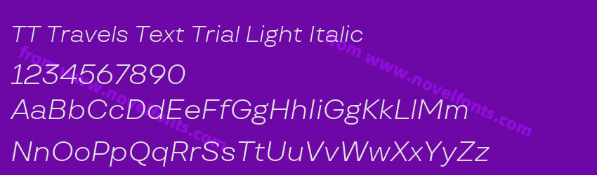 TT Travels Text Trial Light ItalicPreview TT Travels Text Trial Light ItalicPreview