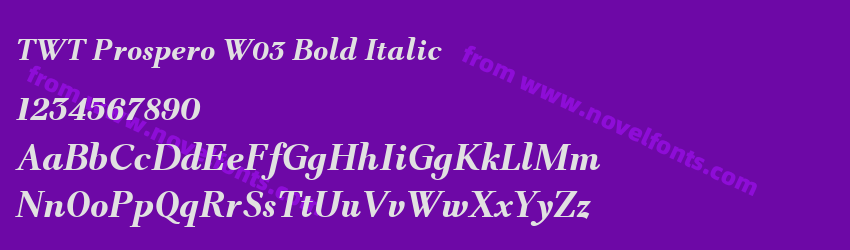 TWT Prospero W03 Bold ItalicPreview TWT Prospero W03 Bold ItalicPreview