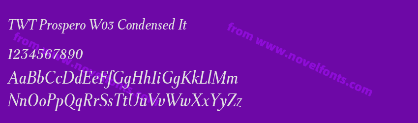 TWT Prospero W03 Condensed ItPreview TWT Prospero W03 Condensed ItPreview