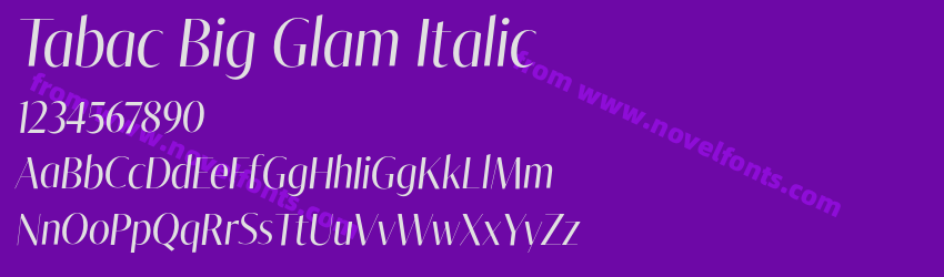 Tabac Big Glam ItalicPreview Tabac Big Glam ItalicPreview