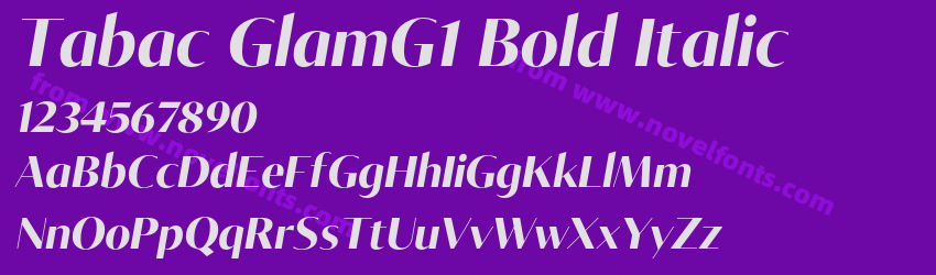 Tabac GlamG1 Bold ItalicPreview Tabac GlamG1 Bold ItalicPreview