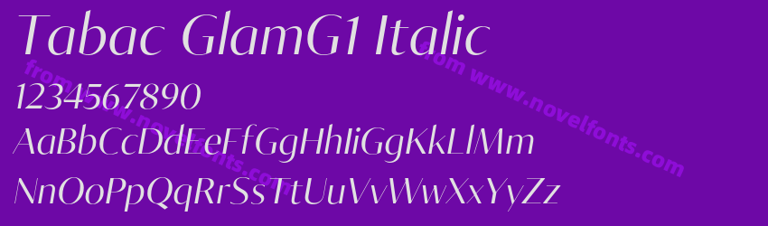 Tabac GlamG1 ItalicPreview Tabac GlamG1 ItalicPreview