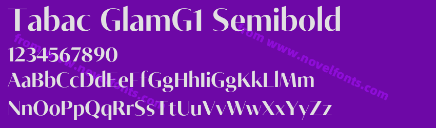 Tabac GlamG1 SemiboldPreview Tabac GlamG1 SemiboldPreview