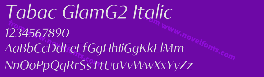 Tabac GlamG2 ItalicPreview Tabac GlamG2 ItalicPreview