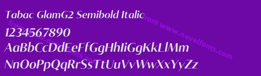 Tabac GlamG2 Semibold ItalicPreview Tabac GlamG2 Semibold ItalicPreview