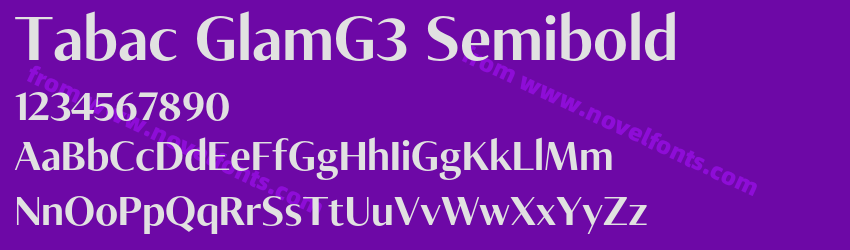 Tabac GlamG3 SemiboldPreview Tabac GlamG3 SemiboldPreview
