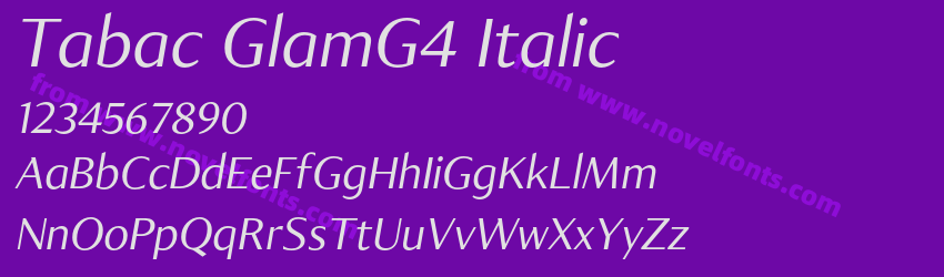 Tabac GlamG4 ItalicPreview Tabac GlamG4 ItalicPreview