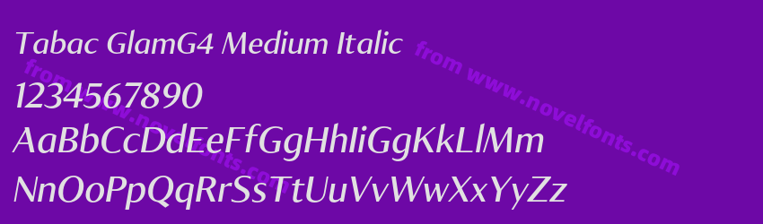 Tabac GlamG4 Medium ItalicPreview Tabac GlamG4 Medium ItalicPreview