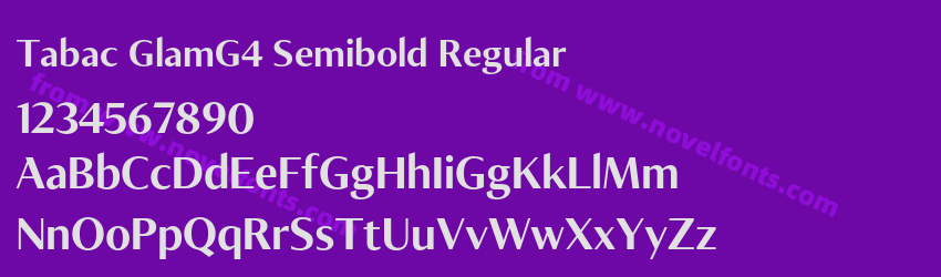 Tabac GlamG4 Semibold RegularPreview Tabac GlamG4 Semibold RegularPreview