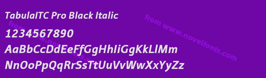 TabulaITC Pro Black ItalicPreview TabulaITC Pro Black ItalicPreview