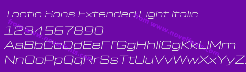 Tactic Sans Extended Light ItalicPreview Tactic Sans Extended Light ItalicPreview