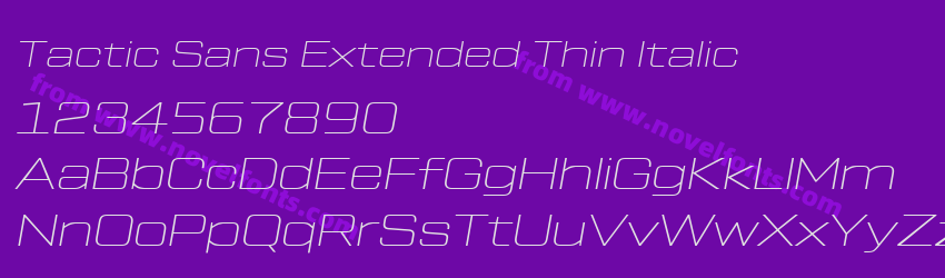Tactic Sans Extended Thin ItalicPreview Tactic Sans Extended Thin ItalicPreview