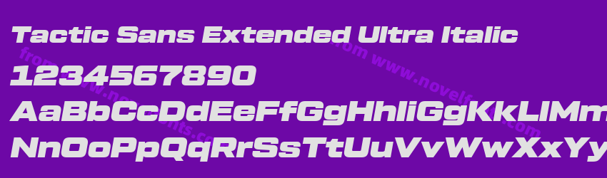 Tactic Sans Extended Ultra ItalicPreview Tactic Sans Extended Ultra ItalicPreview
