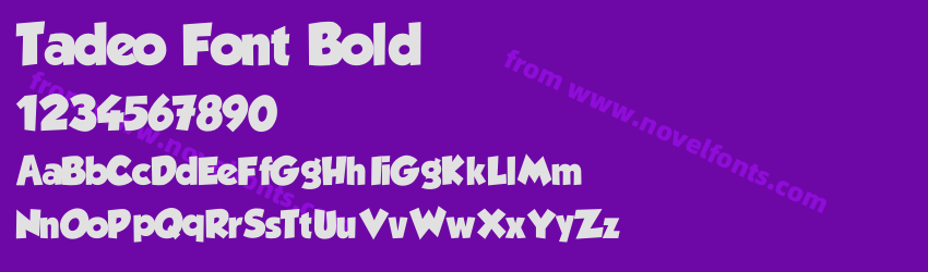 Tadeo Font BoldPreview Tadeo Font BoldPreview