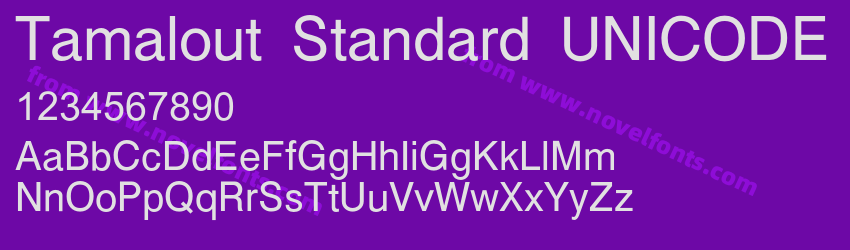Tamalout Standard UNICODEPreview Tamalout Standard UNICODEPreview