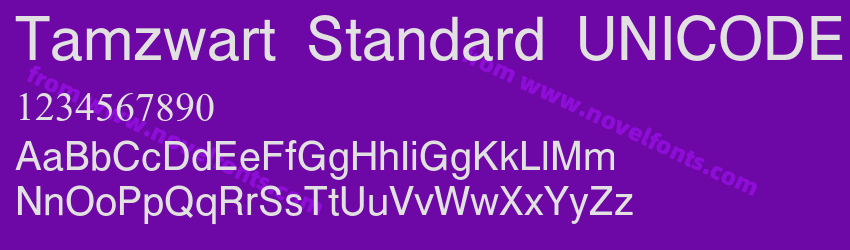 Tamzwart Standard UNICODEPreview Tamzwart Standard UNICODEPreview