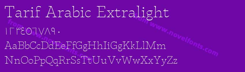 Tarif Arabic ExtralightPreview Tarif Arabic ExtralightPreview