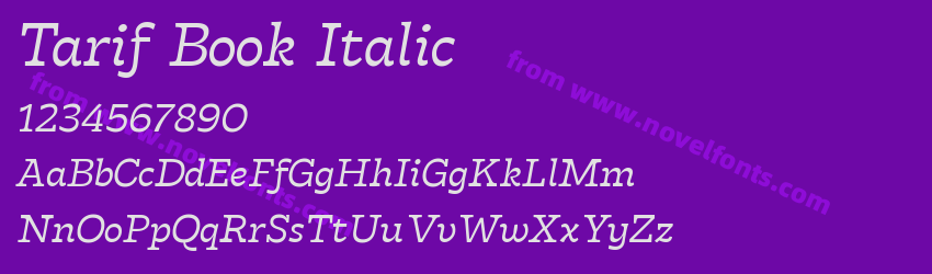 Tarif Book ItalicPreview