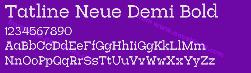 Tatline Neue Demi BoldPreview Tatline Neue Demi BoldPreview