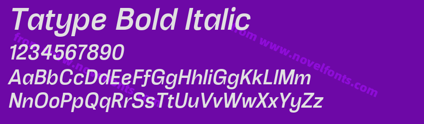 Tatype Bold ItalicPreview Tatype Bold ItalicPreview