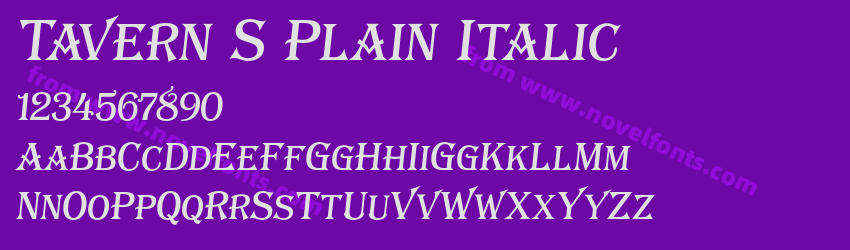 Tavern S Plain ItalicPreview Tavern S Plain ItalicPreview