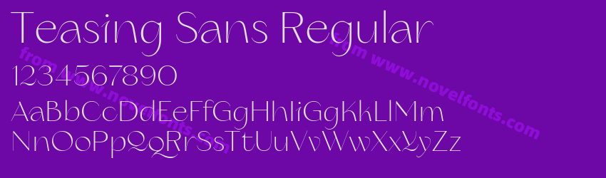 Teasing Sans RegularPreview Teasing Sans RegularPreview