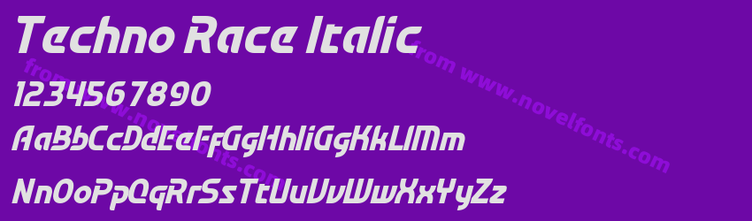 Techno Race ItalicPreview Techno Race ItalicPreview