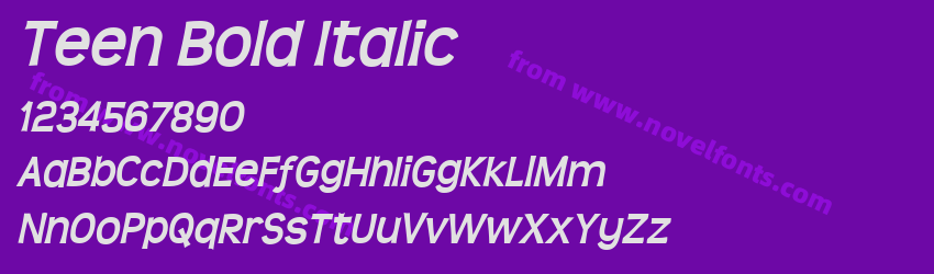 Teen Bold ItalicPreview Teen Bold ItalicPreview