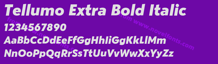 Tellumo Extra Bold ItalicPreview Tellumo Extra Bold ItalicPreview