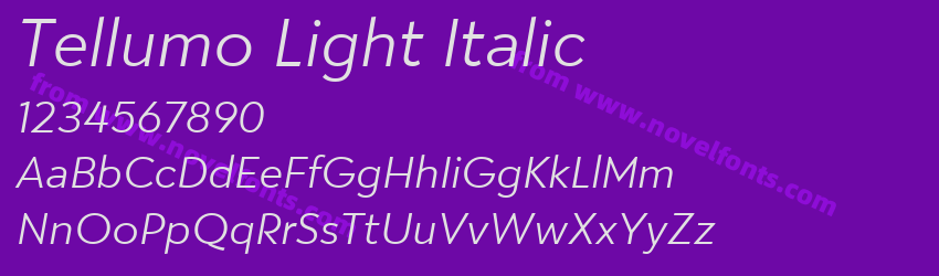 Tellumo Light ItalicPreview Tellumo Light ItalicPreview