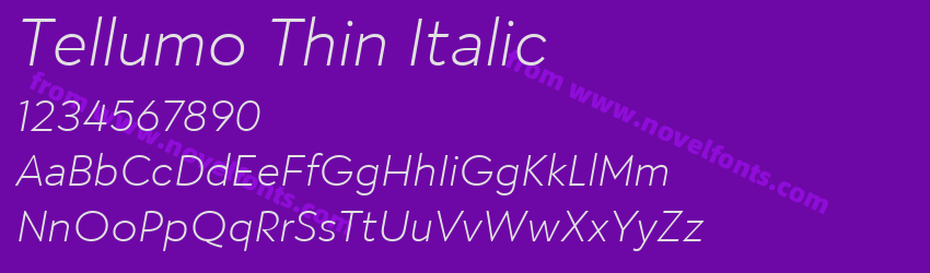 Tellumo Thin ItalicPreview Tellumo Thin ItalicPreview