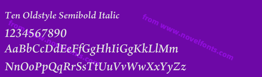 Ten Oldstyle Semibold ItalicPreview