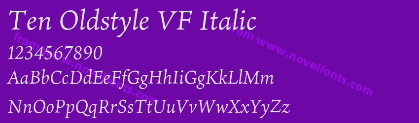 Ten Oldstyle VF ItalicPreview