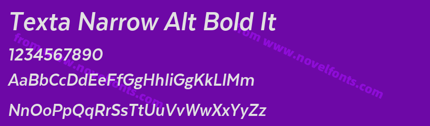 Texta Narrow Alt Bold ItPreview Texta Narrow Alt Bold ItPreview