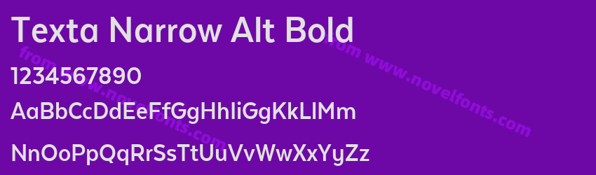 Texta Narrow Alt BoldPreview Texta Narrow Alt BoldPreview